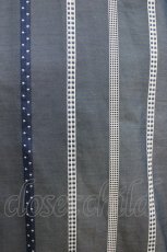 画像4: Jane Marple / Ribbon stripe jacquardのパプリックドレス  ブルーグレー H-26-08-09-038-JM-OP-KB-ZH (4)