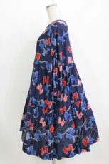 画像2: Jane Marple / Anniversary ribbonsティアードドレス  ネイビー H-26-08-09-039-JM-OP-KB-ZH (2)