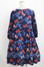 画像3: Jane Marple / Anniversary ribbonsティアードドレス  ネイビー H-26-08-09-039-JM-OP-KB-ZH (3)