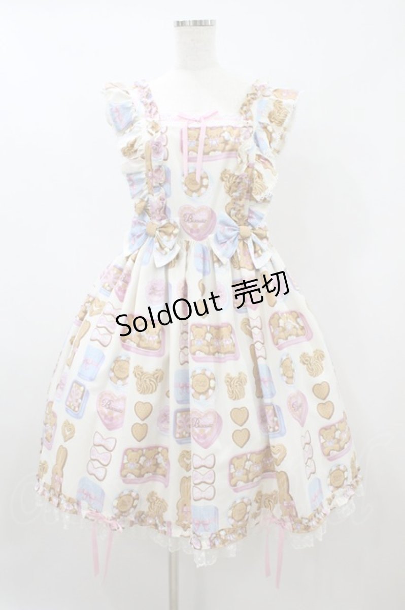 画像1: Angelic Pretty / Sweet Cookie Boxジャンパースカート Free アイボリー H-26-08-09-1028-AP-OP-NS-ZH (1)