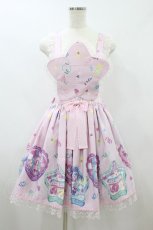画像1: Angelic Pretty / Compact Toys胸あて付スカート Free ピンク H-26-08-09-1029-AP-SK-NS-ZH (1)