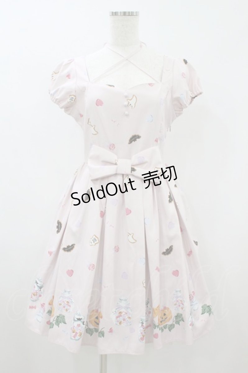 画像1: Ank Rouge / Sweetie Halloweenレースアップワンピース M ピンク H-26-08-09-1038-CA-OP-NS-ZH (1)