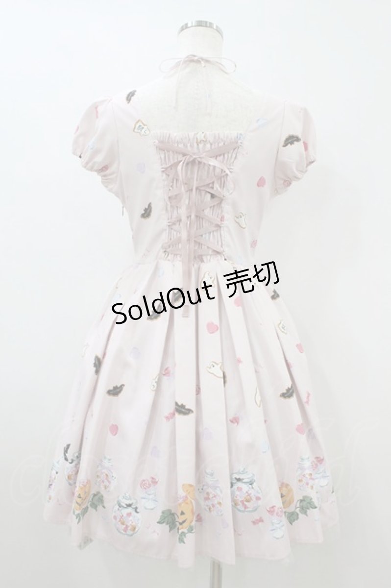 画像2: Ank Rouge / Sweetie Halloweenレースアップワンピース M ピンク H-26-08-09-1038-CA-OP-NS-ZH (2)