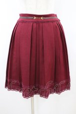 画像1: axes femme / プリーツスカート M ワイン H-26-08-09-1045-AX-SK-NS-ZH (1)