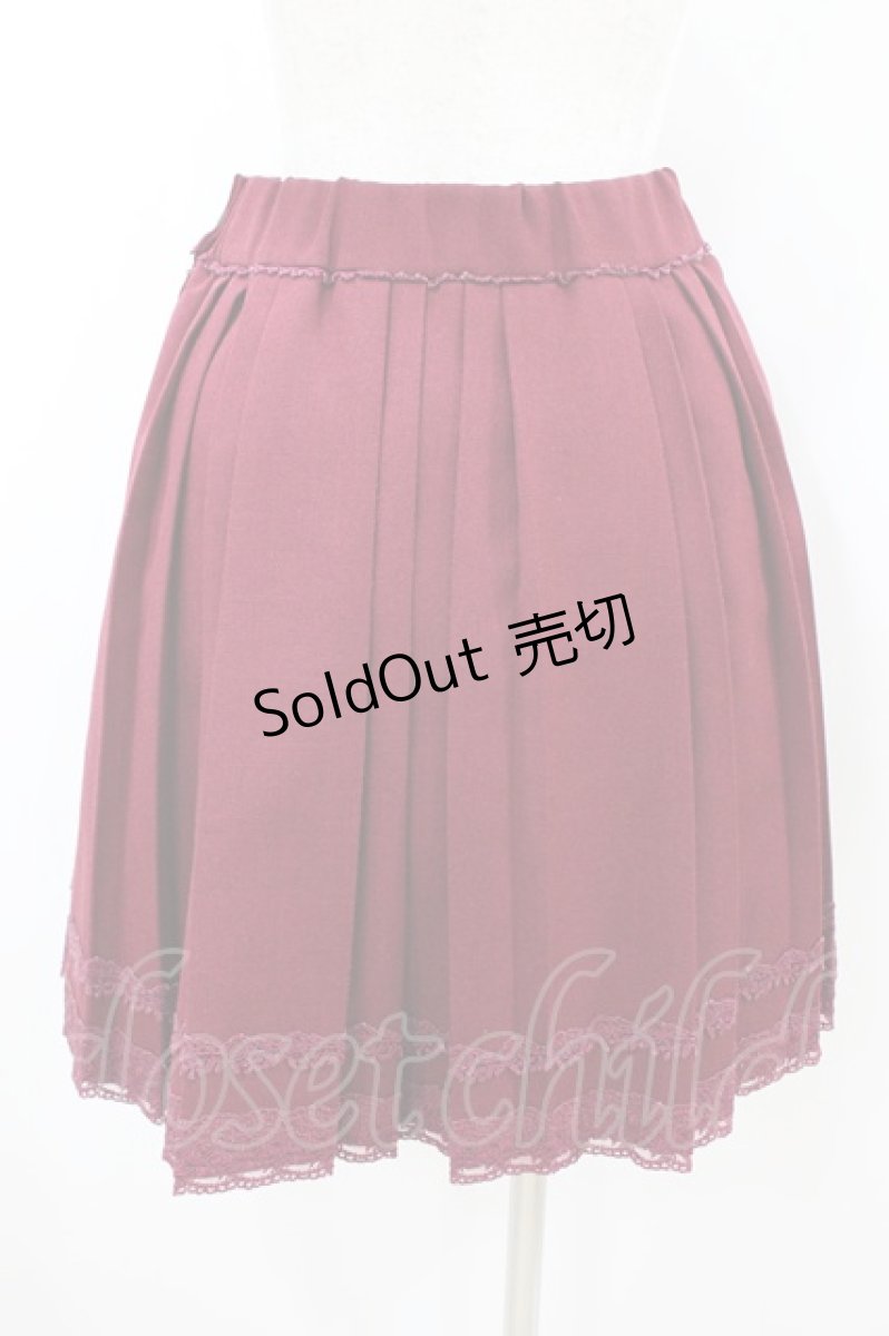 画像2: axes femme / プリーツスカート M ワイン H-26-08-09-1045-AX-SK-NS-ZH (2)