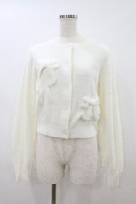 画像1: Angelic Pretty / ふわふわリボンニットカーディガン Free 白 H-26-08-09-1009-AP-TO-NS-ZH (1)