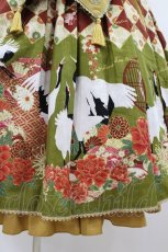 画像5: metamorphose / 【プラスサイズ】百花繚乱〜まほろばの舞〜タックジャンパースカート 　 プラスサイズ 深緋(Oxide Red) H-26-08-09-1021-ME-OP-NS-ZH (5)