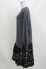画像2: Jane Marple Dans Le Salon / Knit&Playing cards collaborationドレス M グレー H-26-08-09-051-JM-OP-AK-ZH (2)