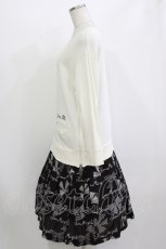 画像2: Jane Marple / Jane's drawingのトロンプルイユドレス M アイボリー×ブラック H-26-08-09-009-JM-OP-KB-ZH (2)