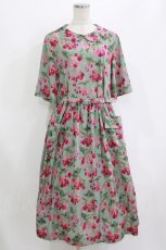 画像1: Jane Marple Dans Le Salon / Winter cherries day dress  ミント H-26-08-09-010-JM-OP-KB-ZH (1)