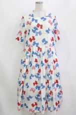 画像1: Jane Marple / Anniversary ribbonsマリンカラードレス M オフ H-26-08-09-014-JM-OP-KB-ZH (1)