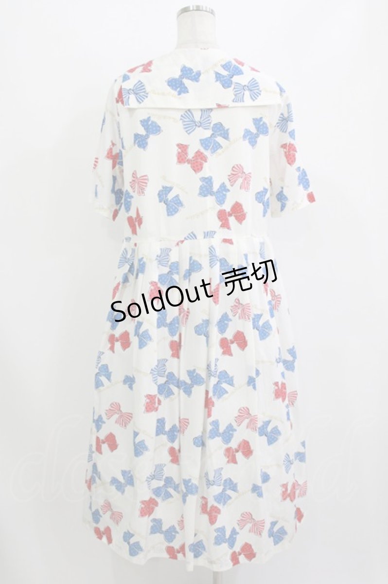 画像3: Jane Marple / Anniversary ribbonsマリンカラードレス M オフ H-26-08-09-014-JM-OP-KB-ZH (3)