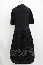 画像3: Jane Marple / ヴィンテージストライプレースコラボレーションドレス  ブラック×ブラック H-26-08-09-016-JM-OP-KB-ZH (3)