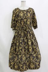 画像1: Jane Marple Dans Le Salon / Marie Antoinette drawstring sleeve dress M ブラウン H-26-08-09-017-JM-OP-AK-ZH (1)