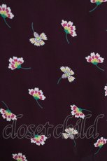 画像4: Jane Marple Dans Le Salon / Floating flowers afternoon dress  ワイン H-26-08-09-002-JM-OP-KB-ZH (4)
