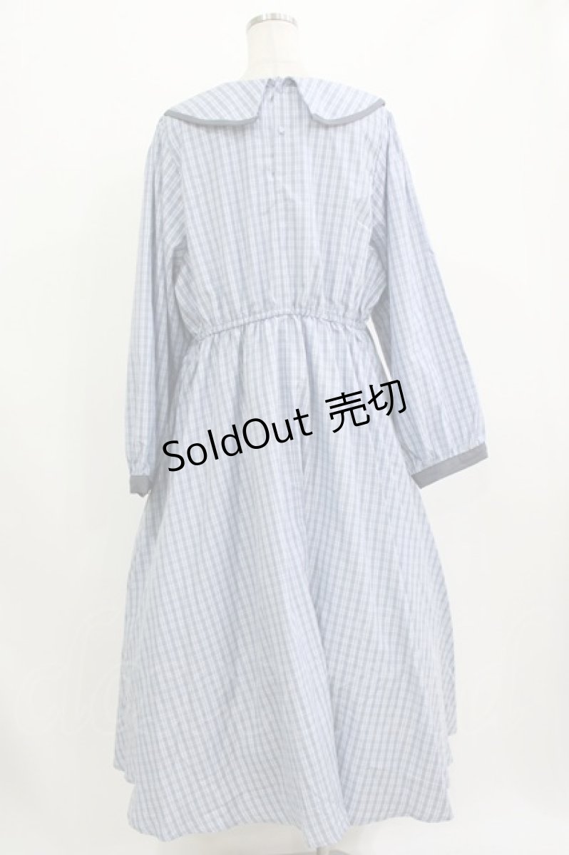 画像3: m petit by misako / AOKリボンチェックワンピース 4L ブルー H-26-08-10-027-LO-OP-NS-ZH (3)