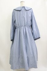 画像3: m petit by misako / AOKリボンチェックワンピース 4L ブルー H-26-08-10-027-LO-OP-NS-ZH (3)