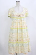 画像1: Franche Lippee / オリプリワンピース M アイボリー/ねこ H-26-08-10-032-LO-OP-NS-ZH (1)