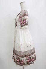 画像2: axes femme / 花柄ドットワンピース M オフ H-26-08-10-033-AX-OP-NS-ZH (2)