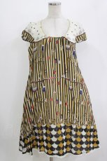 画像1: Cherir la femme / オリプリワンピース M ストライプ/バースデー H-26-08-10-034-LO-OP-NS-ZH (1)