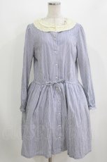 画像1: Franche Lippee / ストライプワンピース M ブルー H-26-08-10-004-LO-OP-NS-ZH (1)