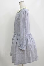 画像2: Franche Lippee / ストライプワンピース M ブルー H-26-08-10-004-LO-OP-NS-ZH (2)