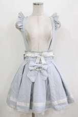 画像1: LIZ LISA / ラッフルサスペンダー付スカート 0 ブルー H-26-08-10-038-LO-SK-NS-ZH (1)