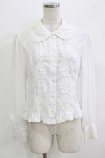 画像1: Innocent World / ツインローズブラウス M オフ H-26-08-10-049-IW-BL-NS-ZH (1)