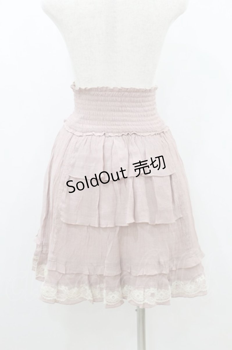 画像2: axes femme / ティアードフリルスカート M ピンク H-26-08-10-1012-AX-SK-YZ-ZH (2)