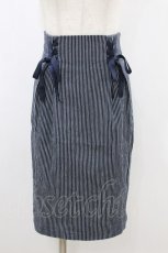 画像1: an another angelus / ダブルレースアップデニムタイトスカート Free NAVY H-26-08-10-1019-CA-SK-NS-ZH (1)