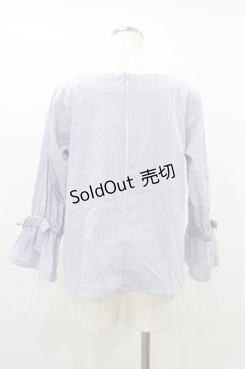 画像2: an another angelus / ストライプブラウス Free OFF WHITE/BLUE H-26-08-10-1030-CA-BL-NS-ZH (2)