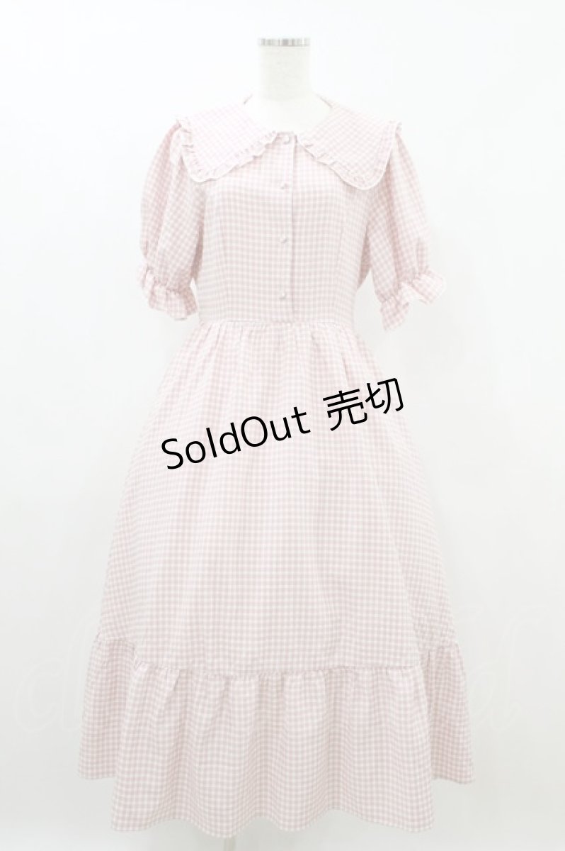 画像1: m petit by misako / AM*ギンガムCHKワンピース L ピンク H-26-08-10-1004-LO-OP-NS-ZH (1)