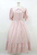 画像1: m petit by misako / AM*ギンガムCHKワンピース L ピンク H-26-08-10-1004-LO-OP-NS-ZH (1)