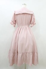 画像2: m petit by misako / AM*ギンガムCHKワンピース L ピンク H-26-08-10-1004-LO-OP-NS-ZH (2)