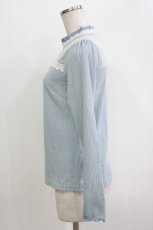 画像2: axes femme POETIQUE / ビスチェ切替カットプルオーバー M サックス H-26-08-10-055-AX-TO-NS-ZH (2)