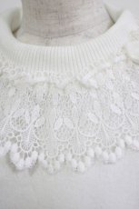 画像4: axes femme kawaii / レーシーフリルニットプル M 白 H-26-08-10-057-AX-TO-NS-ZH (4)