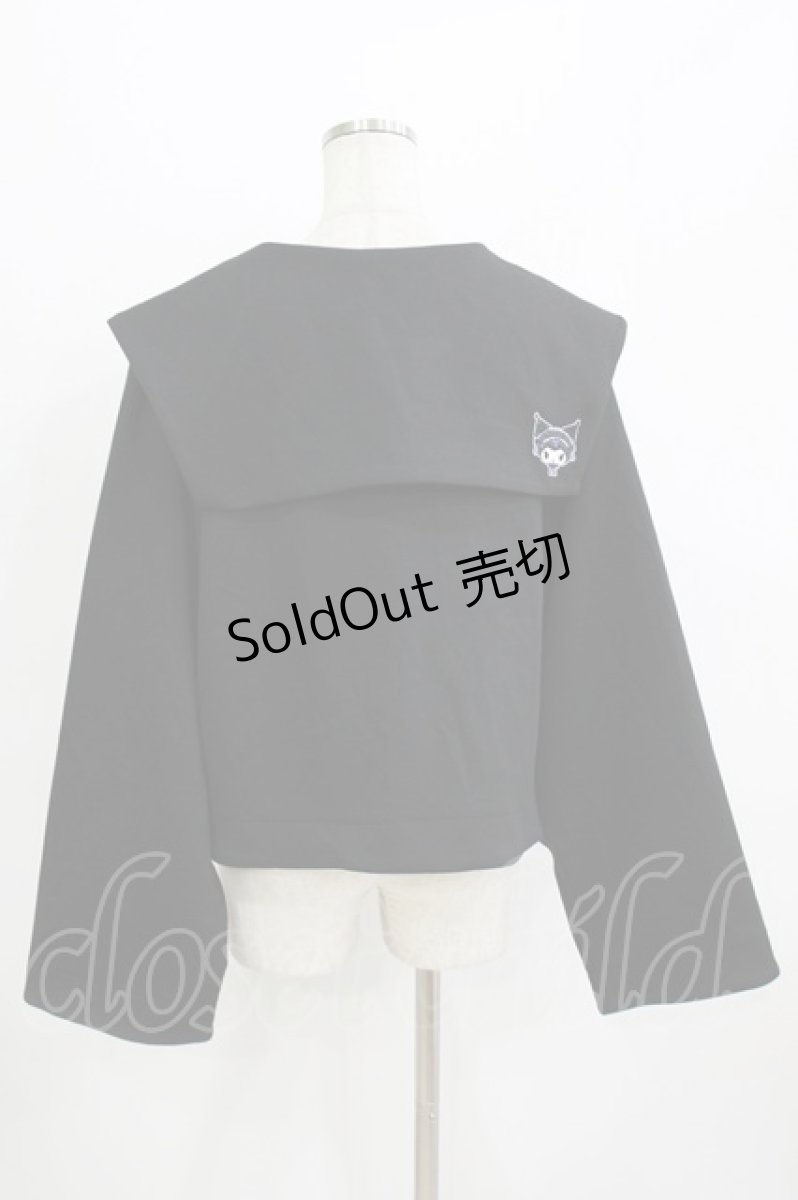 画像2: m petit by misako / サンリオキャラクターズコラボ クロミセーラーカーディガン 4L ブラック H-26-08-10-058-LO-TO-NS-ZH (2)