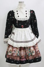 画像1: ALICE and the PIRATES / アリスと不思議な仕立て屋さんの秘密柄ワンピース Free ネイビー H-26-08-10-006-PA-OP-NS-ZH (1)