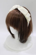 画像1: m petit by misako / NINA's/AM*NIリボンカチューシャ  アイボリー H-26-08-10-069-LO-AC-NS-ZH (1)