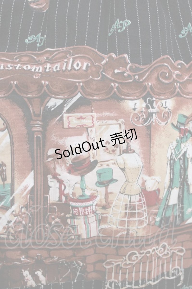 画像4: ALICE and the PIRATES / アリスと不思議な仕立て屋さんの秘密柄ワンピース Free ネイビー H-26-08-10-006-PA-OP-NS-ZH (4)