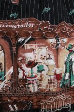 画像4: ALICE and the PIRATES / アリスと不思議な仕立て屋さんの秘密柄ワンピース Free ネイビー H-26-08-10-006-PA-OP-NS-ZH (4)