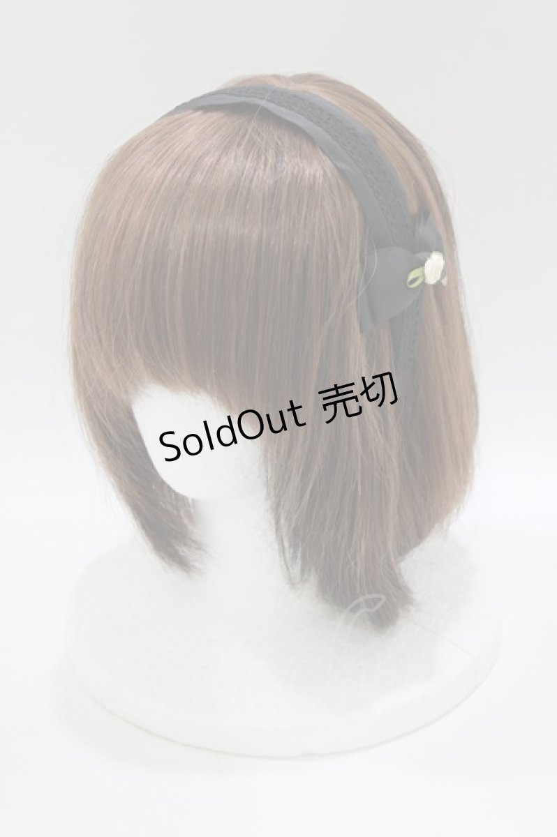 画像1: m petit by misako / NINA's/AM*NIフラワーカチューシャ  ブラック H-26-08-10-075-LO-AC-NS-ZH (1)