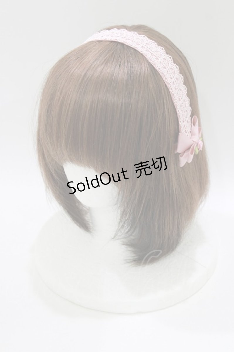 画像1: m petit by misako / AM*NIヘッドドレスB  ピンク H-26-08-10-076-LO-AC-NS-ZH (1)