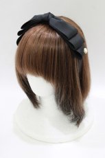 画像1: m petit by misako / NINA'S /リボンカチューシャ  ブラック H-26-08-10-081-LO-AC-NS-ZH (1)