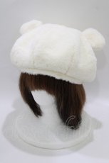 画像1: m petit by misako / AM*クマミミFFベレー  オフ H-26-08-10-083-LO-AC-NS-ZH (1)