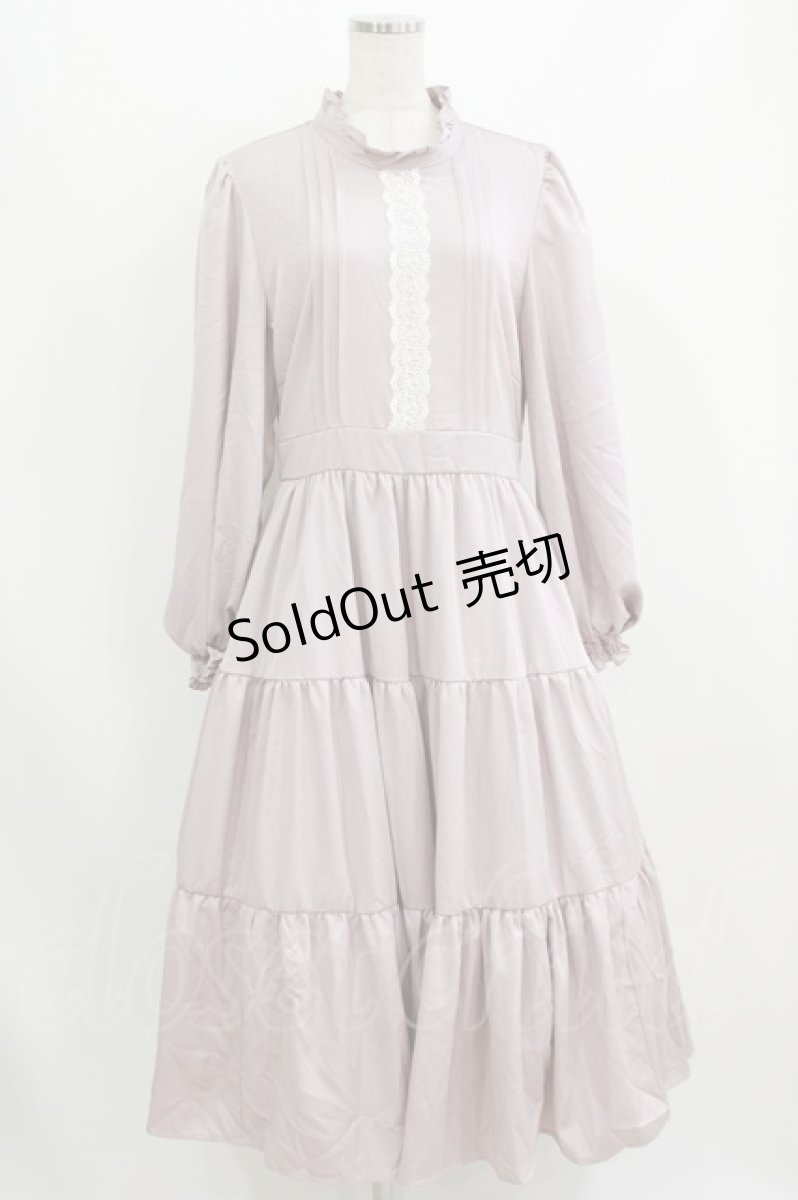 画像1: m petit by misako / AM*レースティアードワンピース 3L ピンク H-26-08-10-009-LO-OP-NS-ZH (1)
