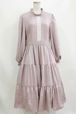 画像1: m petit by misako / AM*レースティアードワンピース 3L ピンク H-26-08-10-009-LO-OP-NS-ZH (1)