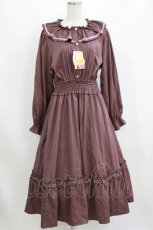 画像1: m petit by misako / AOK*フリルカラータックワンピース 3L ピンク H-26-08-10-010-LO-OP-NS-ZH (1)