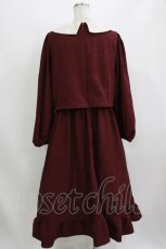 画像3: m petit by misako / サンリオキャラクターズコラボ マイメロディワッペン付きワンピース LL ボルドー H-26-08-10-011-LO-OP-NS-ZH (3)