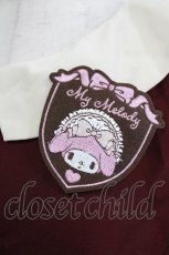 画像4: m petit by misako / サンリオキャラクターズコラボ マイメロディワッペン付きワンピース LL ボルドー H-26-08-10-011-LO-OP-NS-ZH (4)